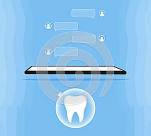 tooth icon. Dentistry vector illustration. Book an appointment with a dentist. Illustration of a tooth